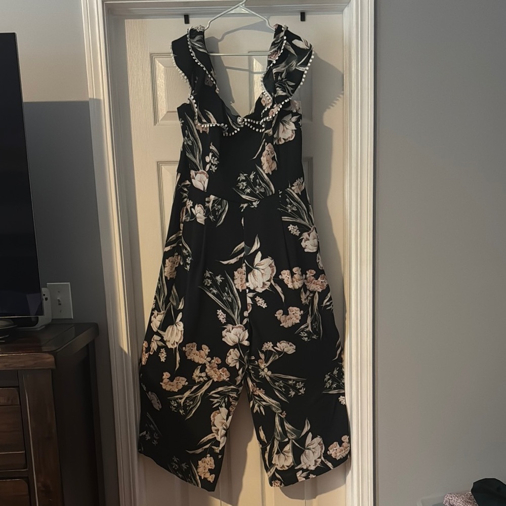 Floral Dark Green Jumpsuit
